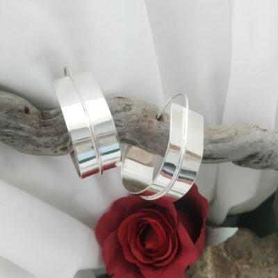 Scarlet-   Λουστραρισμένα χειροποίητα ασημένια σκουλαρίκια δάκρυ