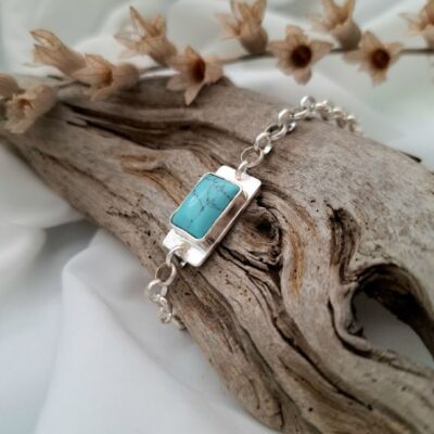 Turquoise haolite bracelet