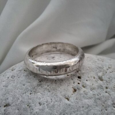 Silent Grace- χειροποίητη ασημένια βέρα