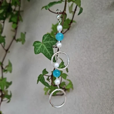 Island Breeze handmade silver earrings-χειροποίητα ασημένια σκουλαρίκια